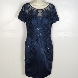 JJs House NWT Formal Lace and Sequin Sheath Dress